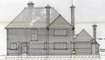 New Rectory north-east elevation 1935